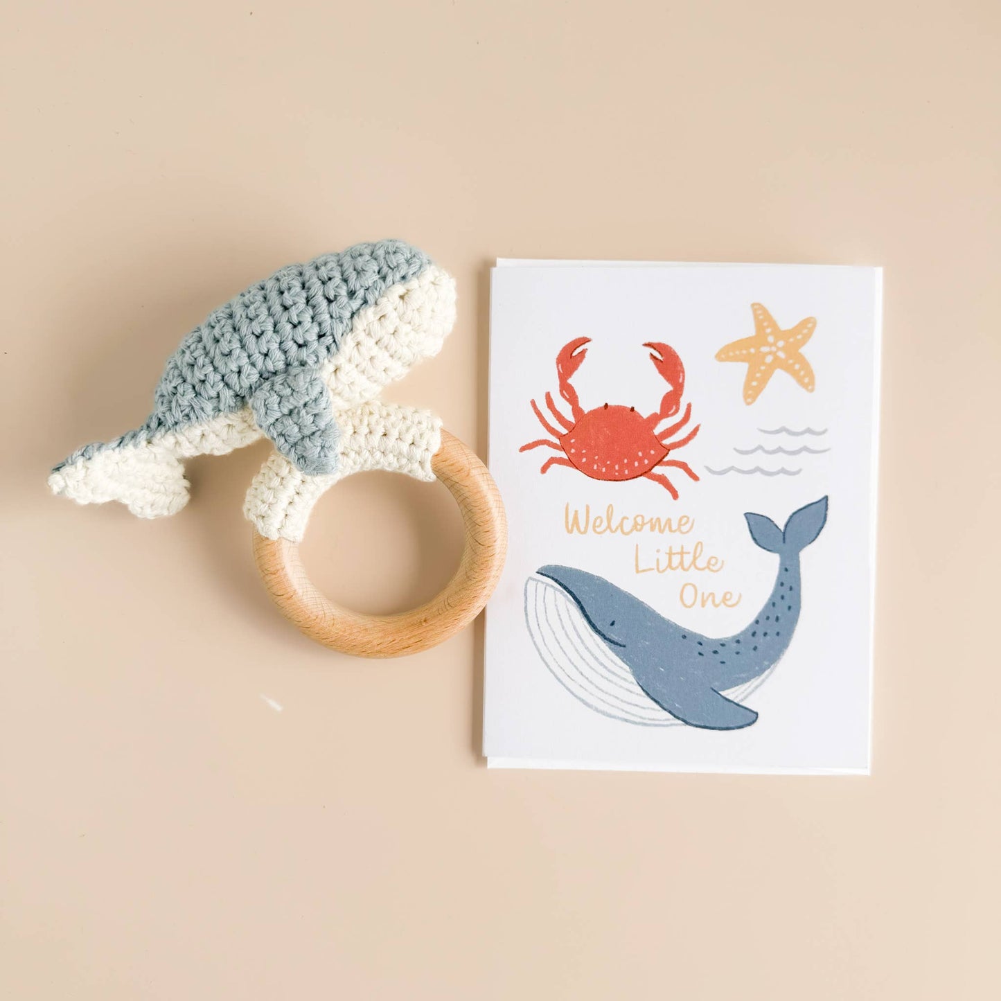 Crochet Whale Rattle & Teether