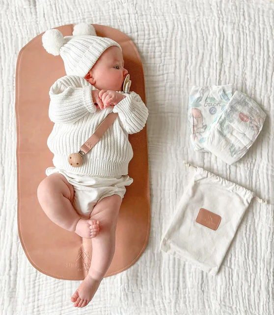 Vegan Leather Pacifier Clip