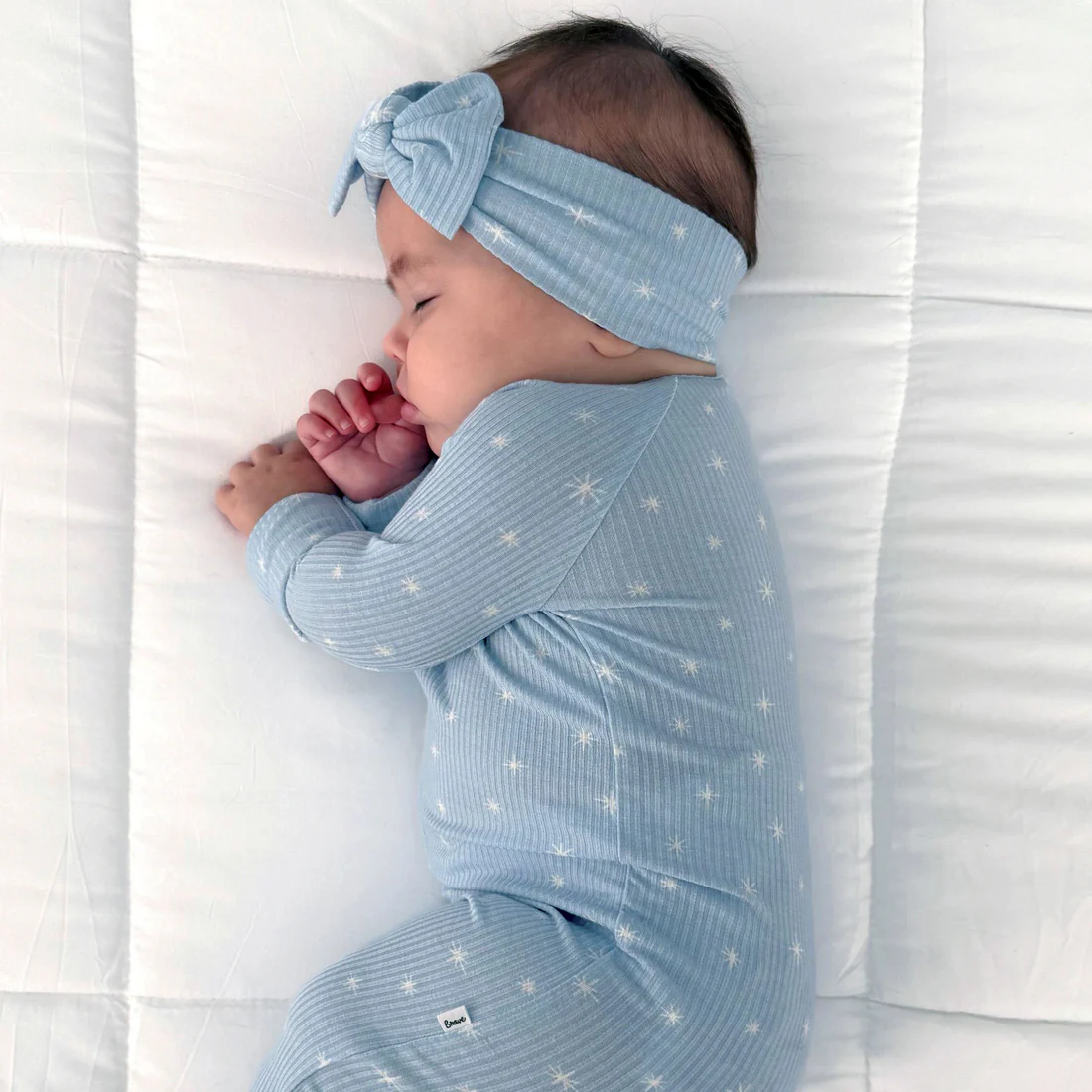 Stars Ribbed Zip Sleeper