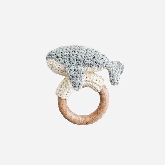 Crochet Whale Rattle & Teether