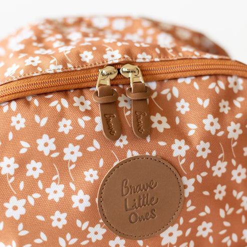 Camel Floral Backpack