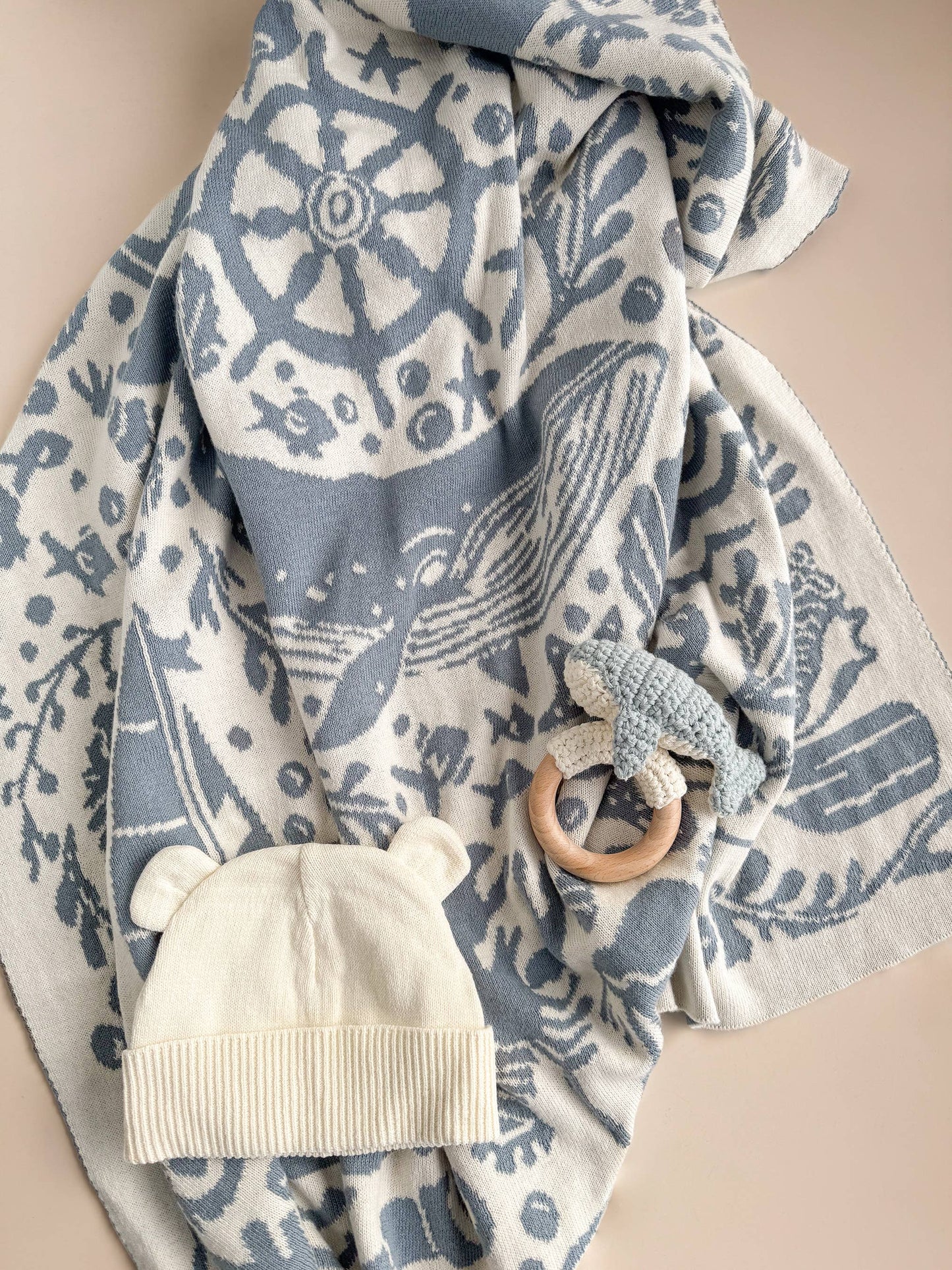 Crochet Whale Rattle & Teether
