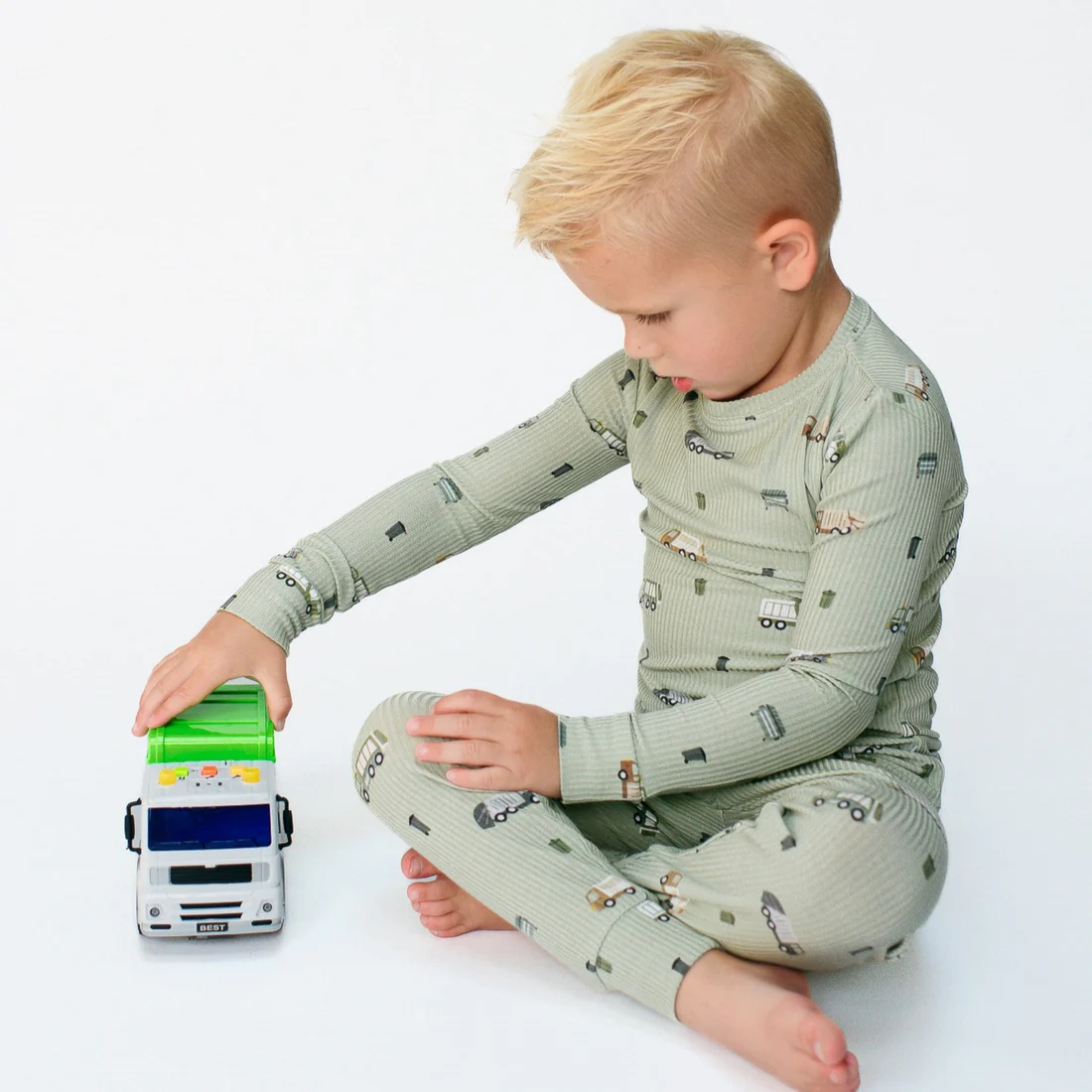 Trash Truck Ribbed Two-Piece Set