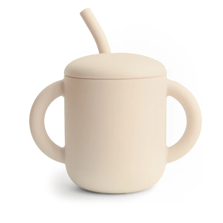 Silicone Training Cup + Straw