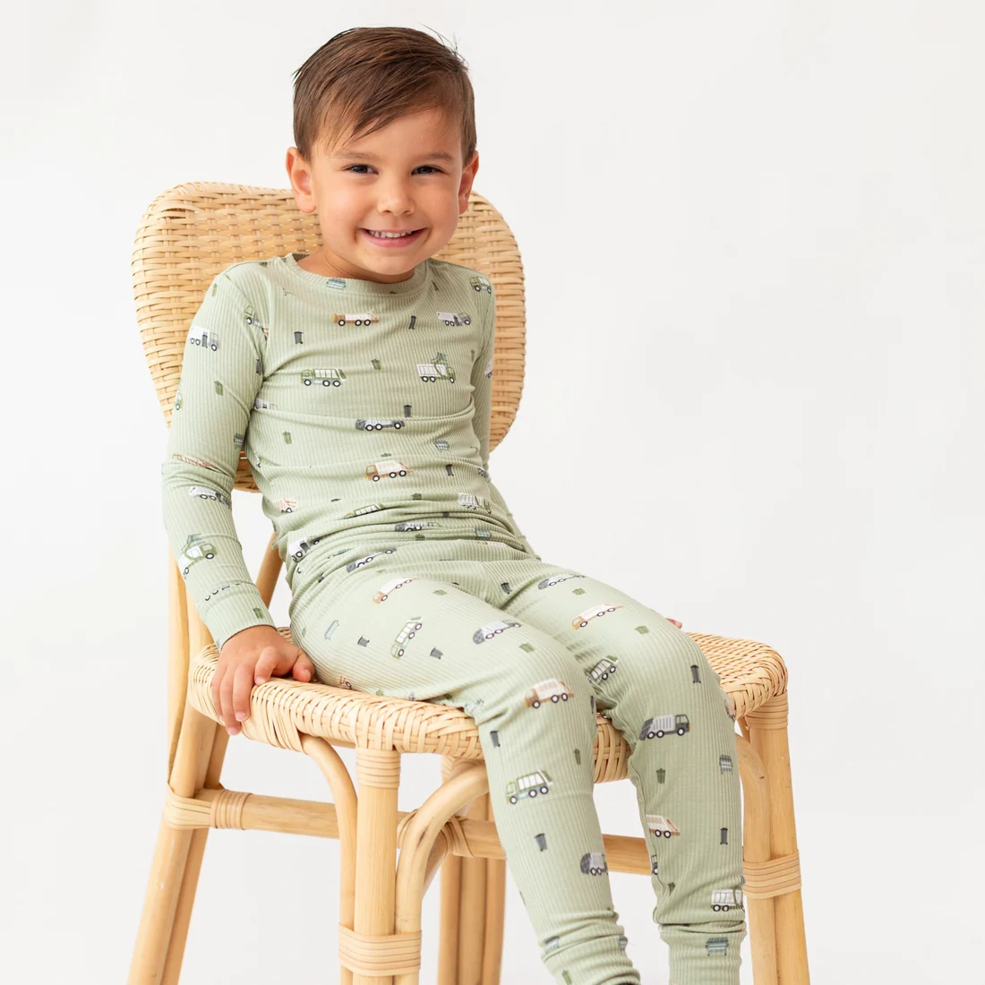 Trash Truck Ribbed Two-Piece Set