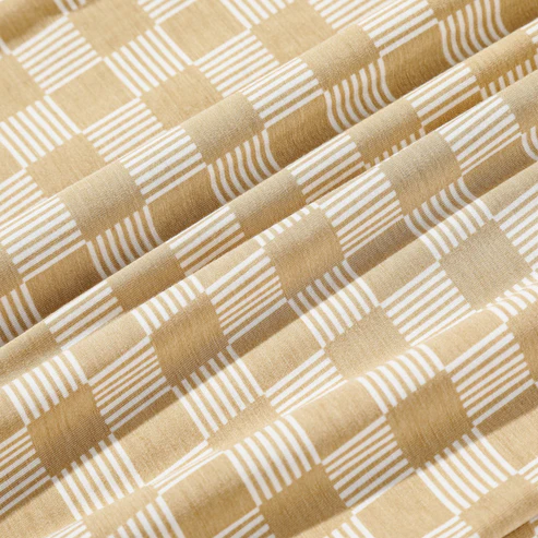 Checkered Lines Bamboo Set
